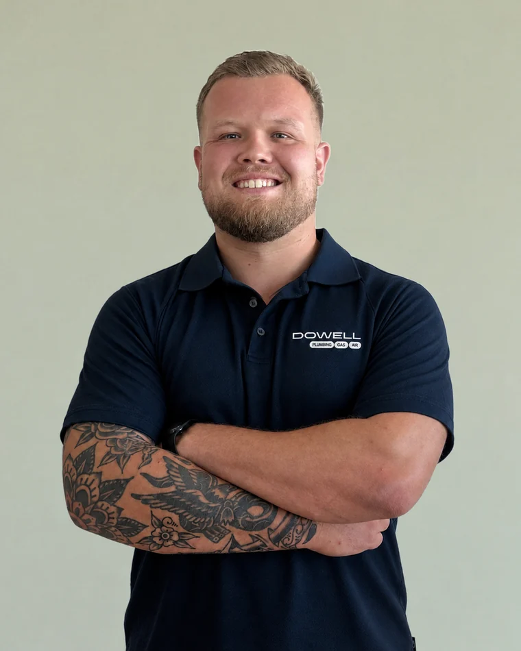 Ash Dowell, owner of Dowell Plumbing, Gas & Air